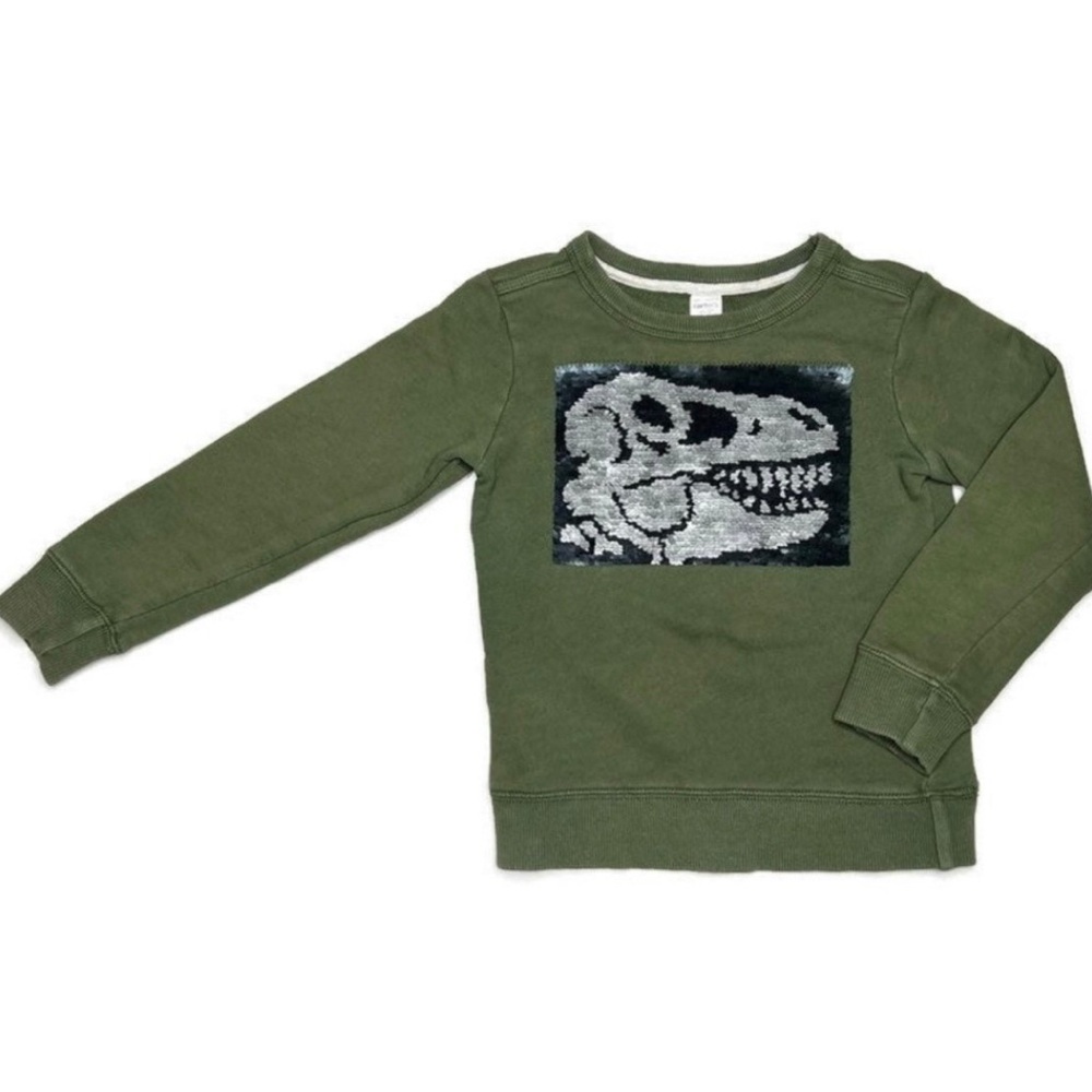 Carter’s Flip‎ Sequin Part T-Rex Dino Sweatshirt